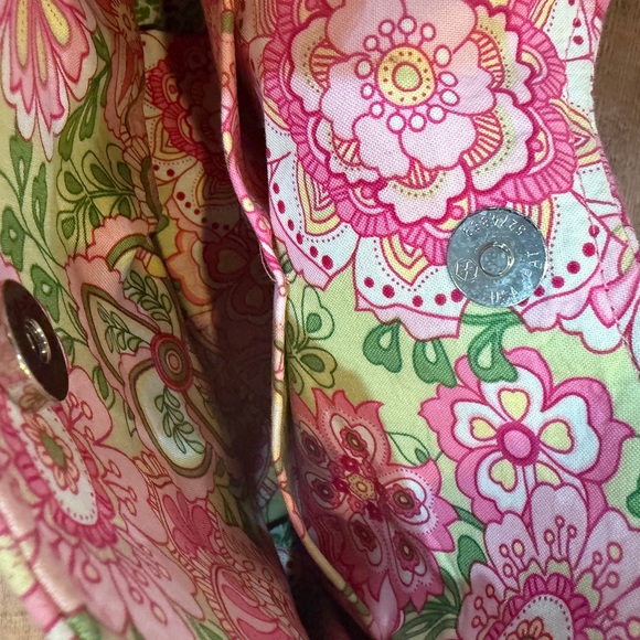 Vera Bradley Floral Pink and Green Tote Bag - Picture 5 of 8